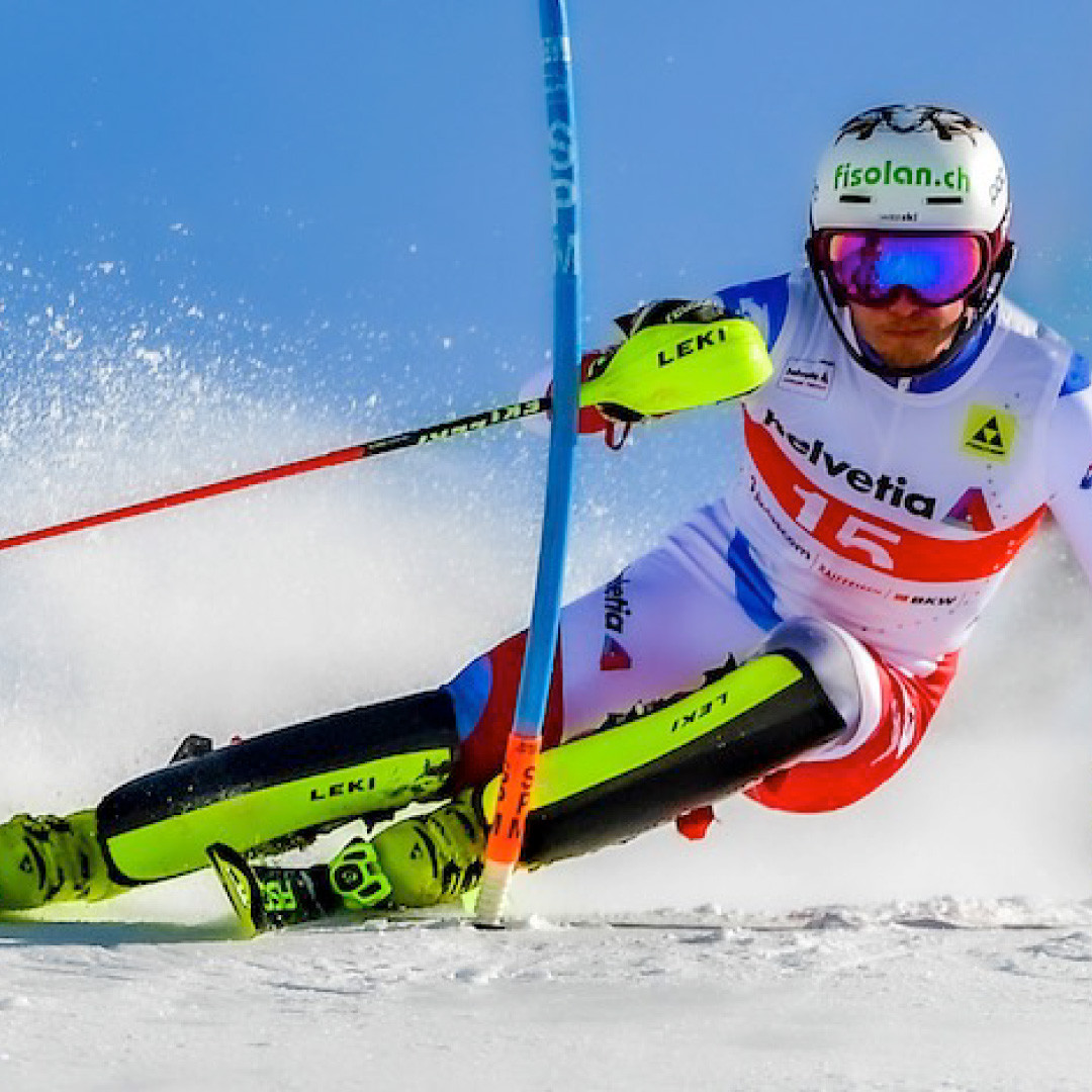 Noel von Grünigen mitten in der Slalom Abfahrt